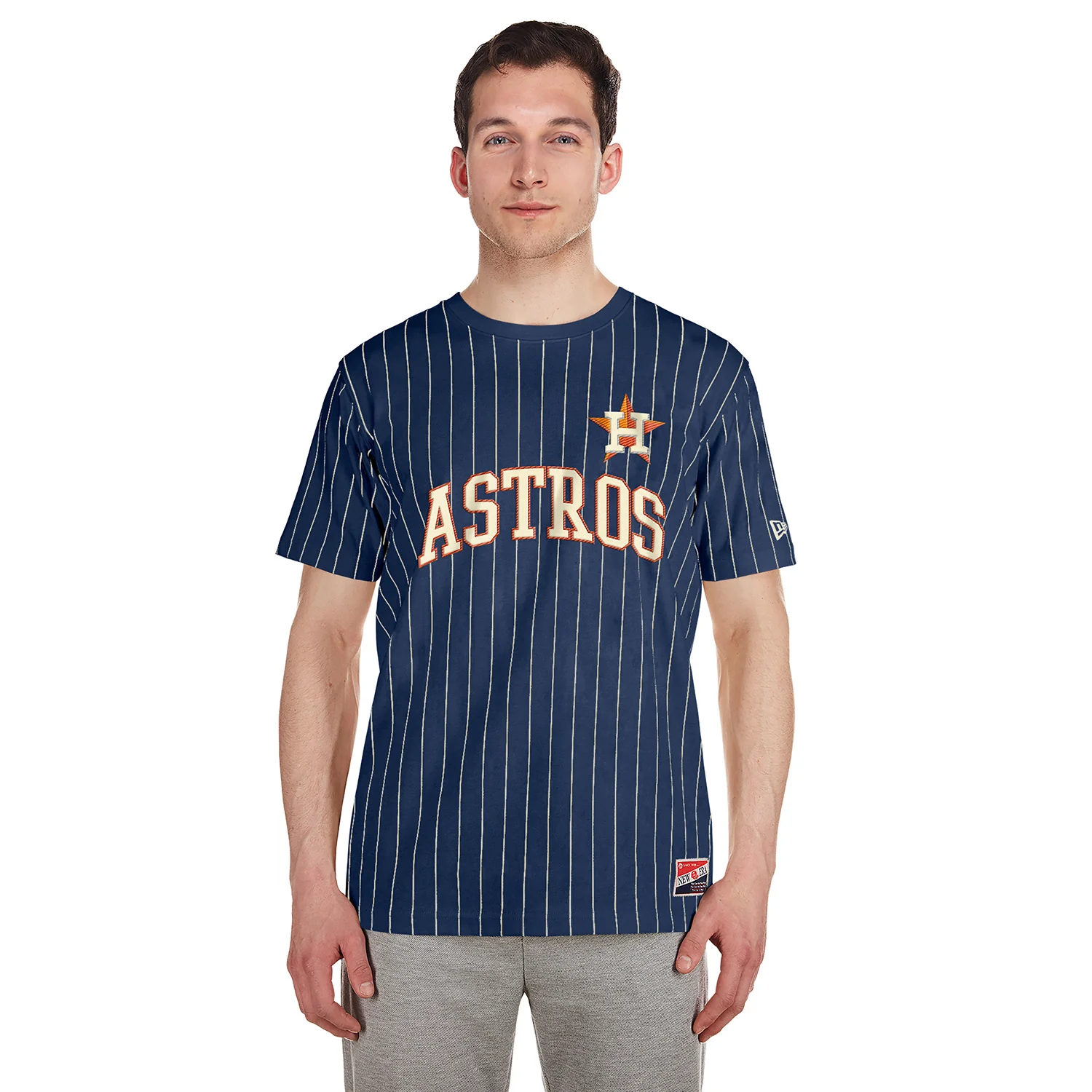 Astros Chrome Pinstripe Tee - Mens - Image 2