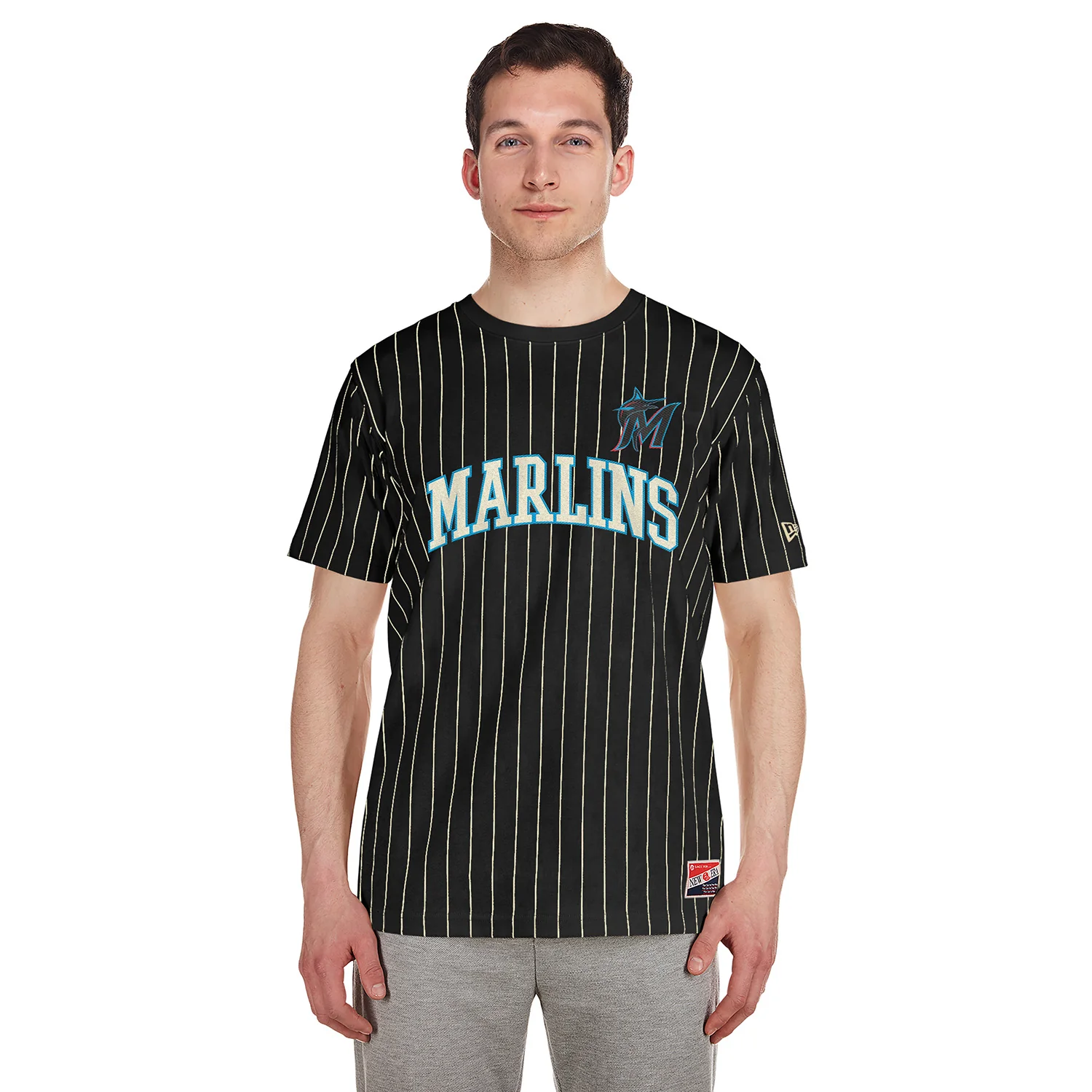 Marlins Chrome Pinstripe Tee - Mens - Image 2