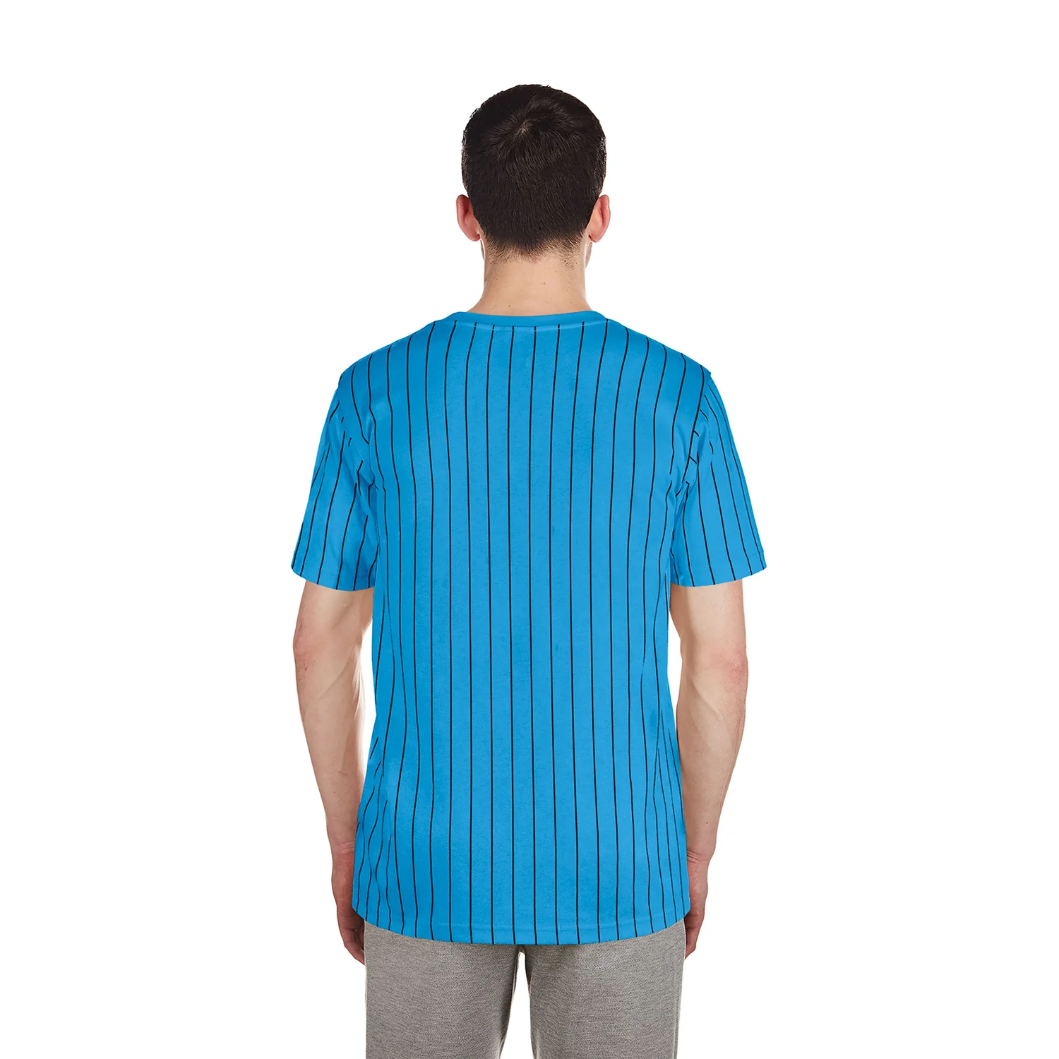 Marlins Team Logo Pinstripe Tee - Mens - Image 3