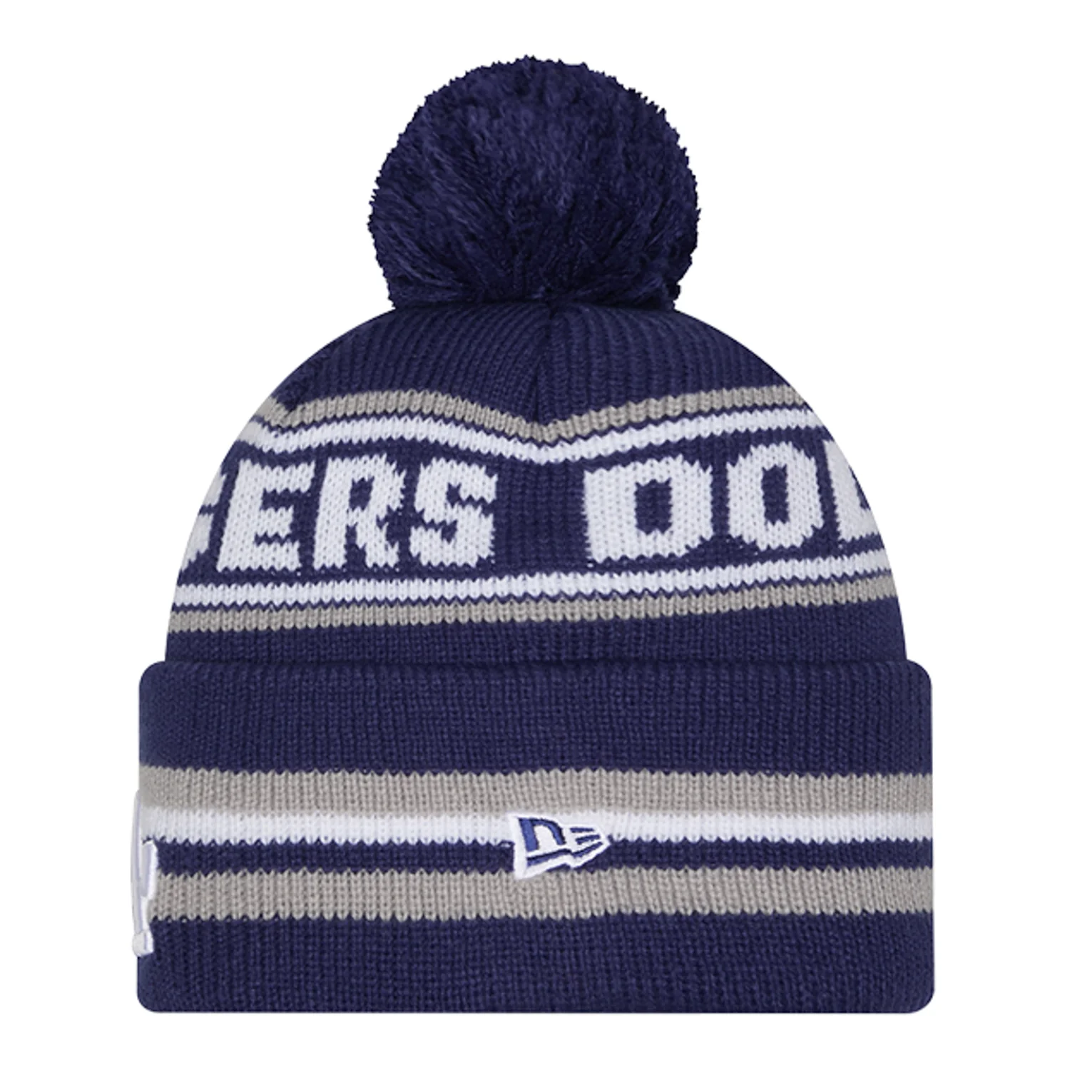 Dodgers Knit Classic Stripe Pom Beanie - Image 2