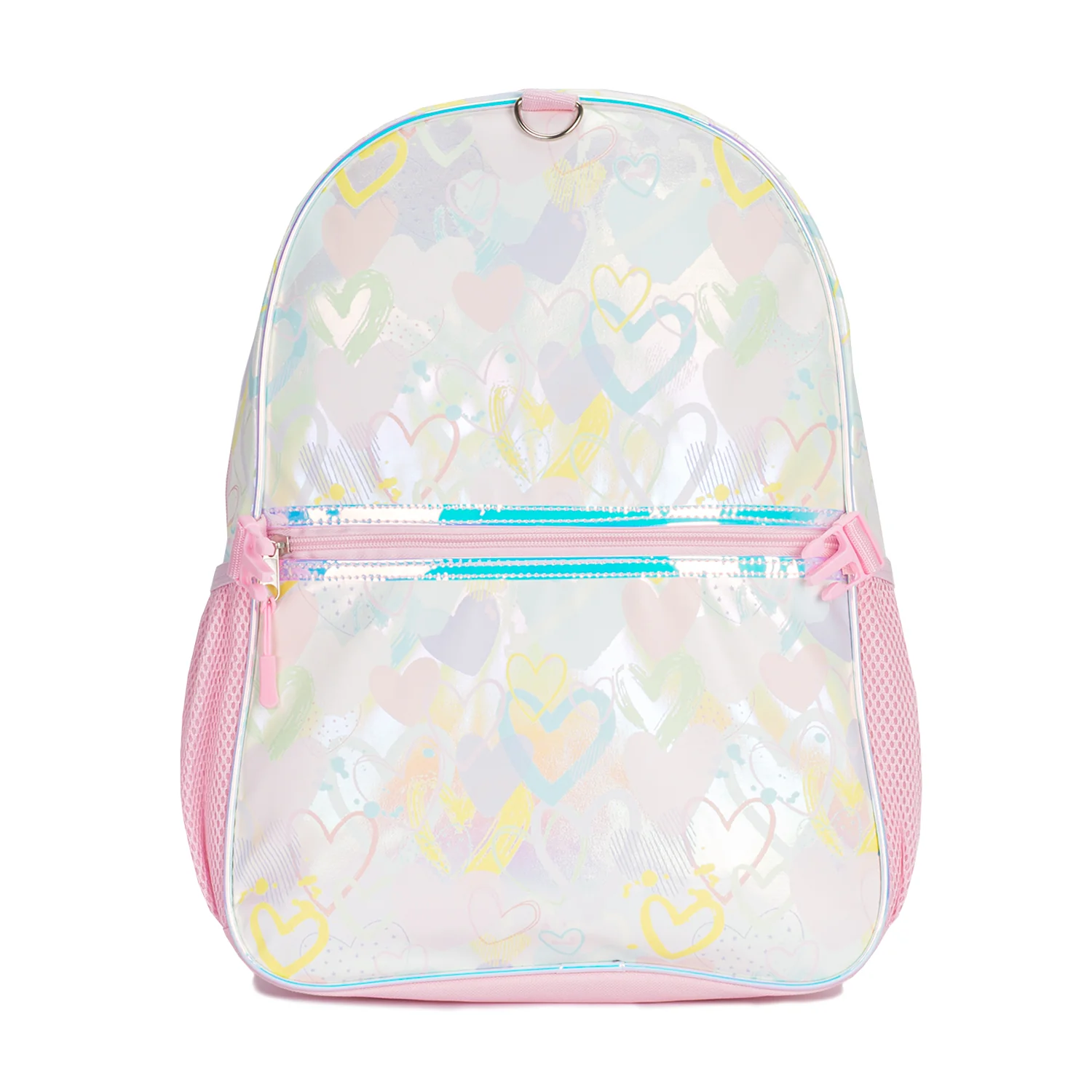 3 PC Rainbow Heart Backpack Lunch & Headphone Set - Image 2