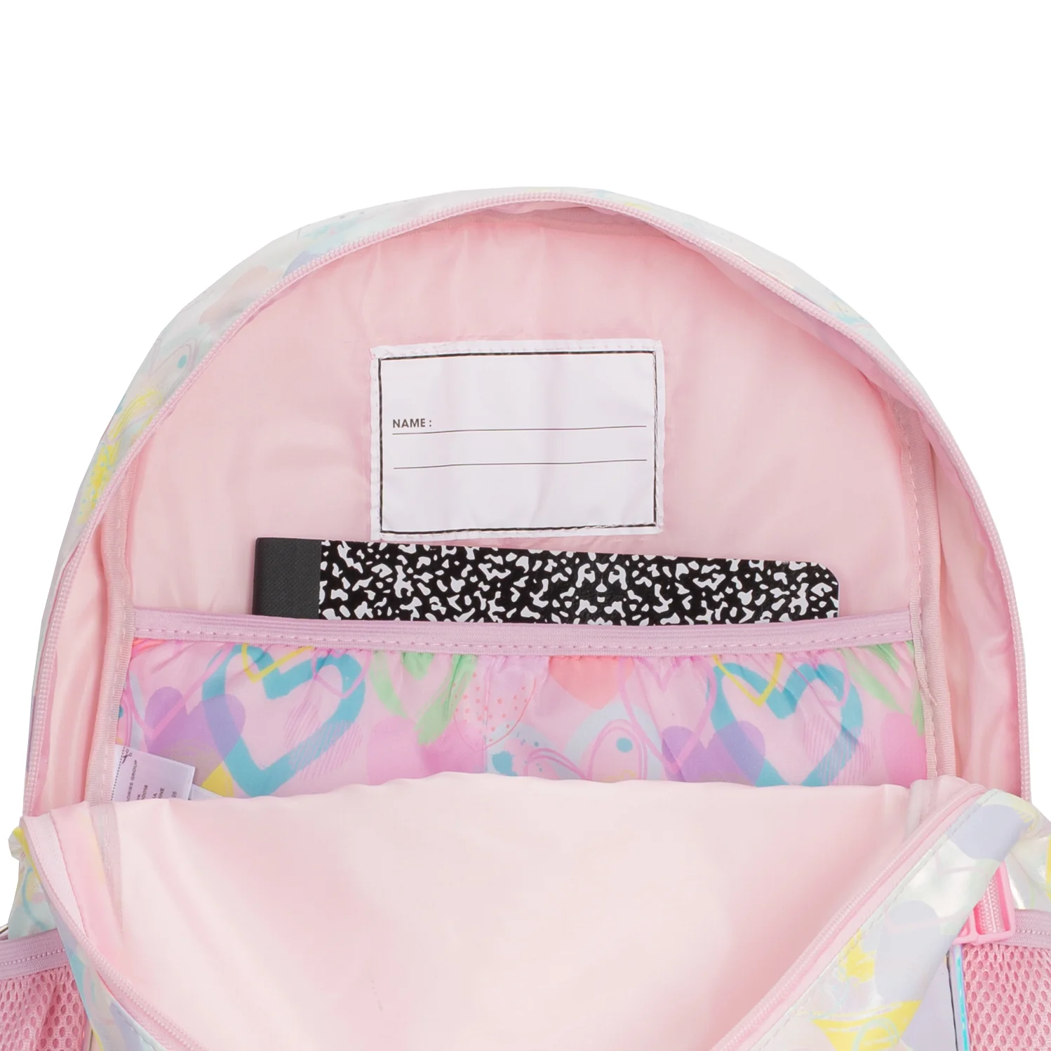 3 PC Rainbow Heart Backpack Lunch & Headphone Set - Image 3