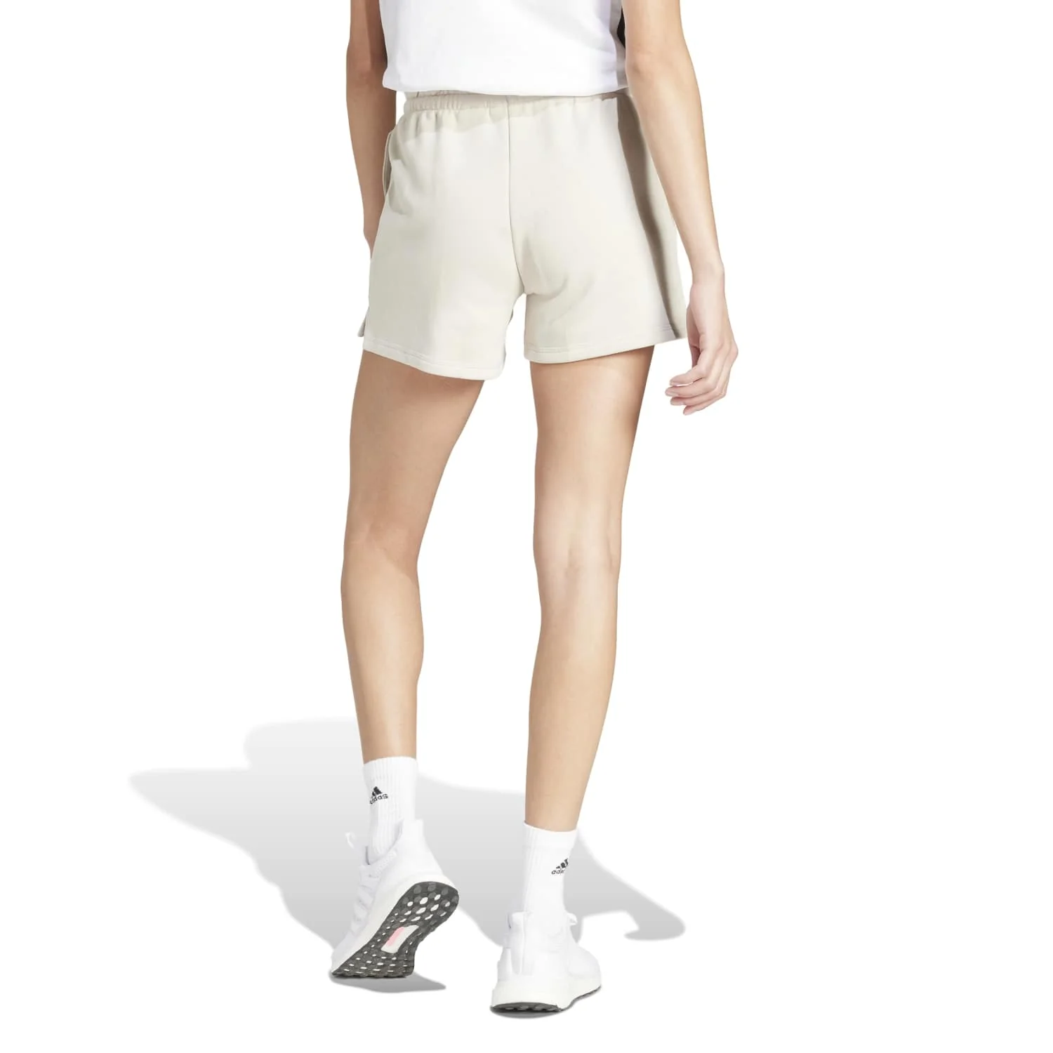 Essentials 3 Stripes Cotton Shorts - Womens - Image 6