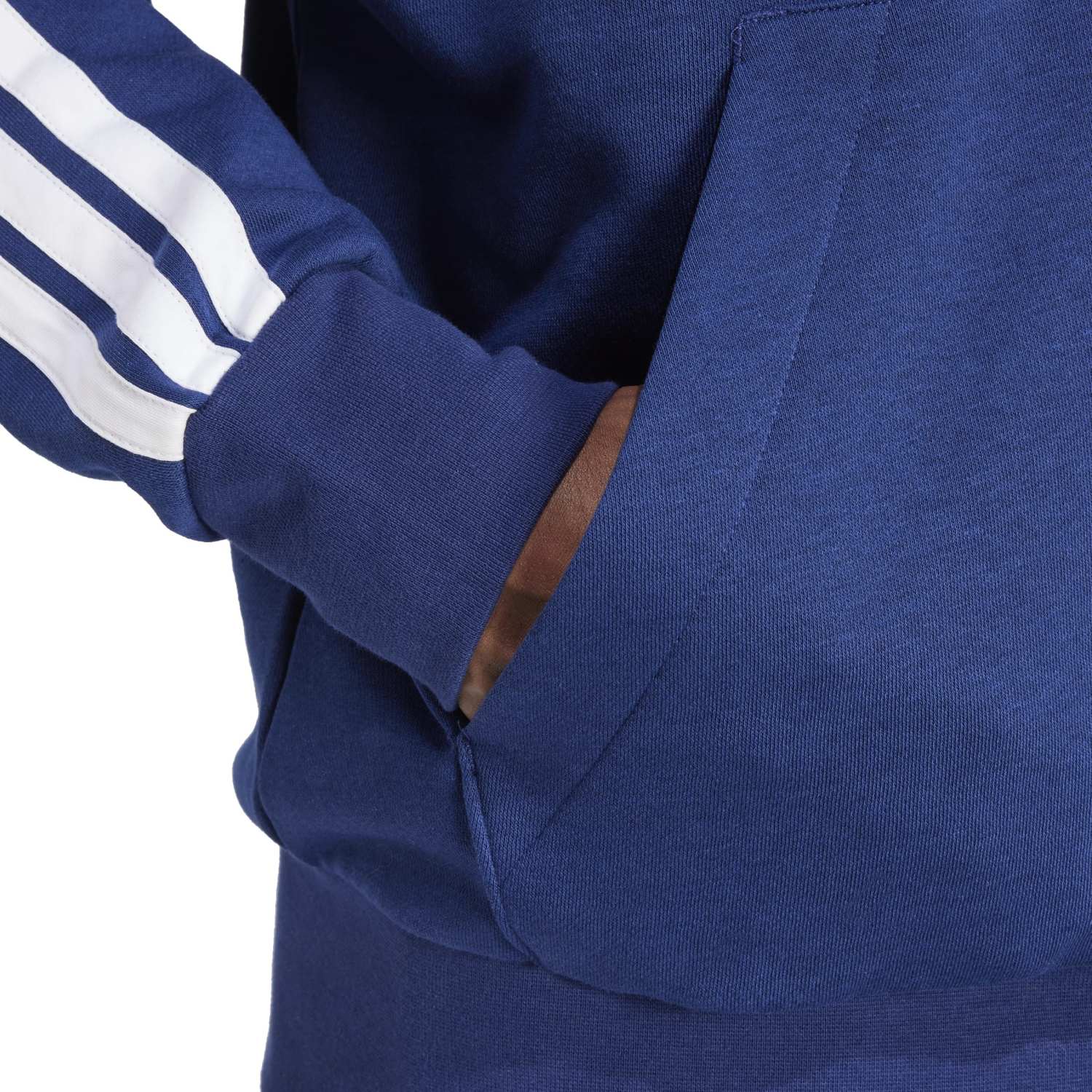 Essentials 3 Stripes Fleece FZ Hoody -Mens - Image 5