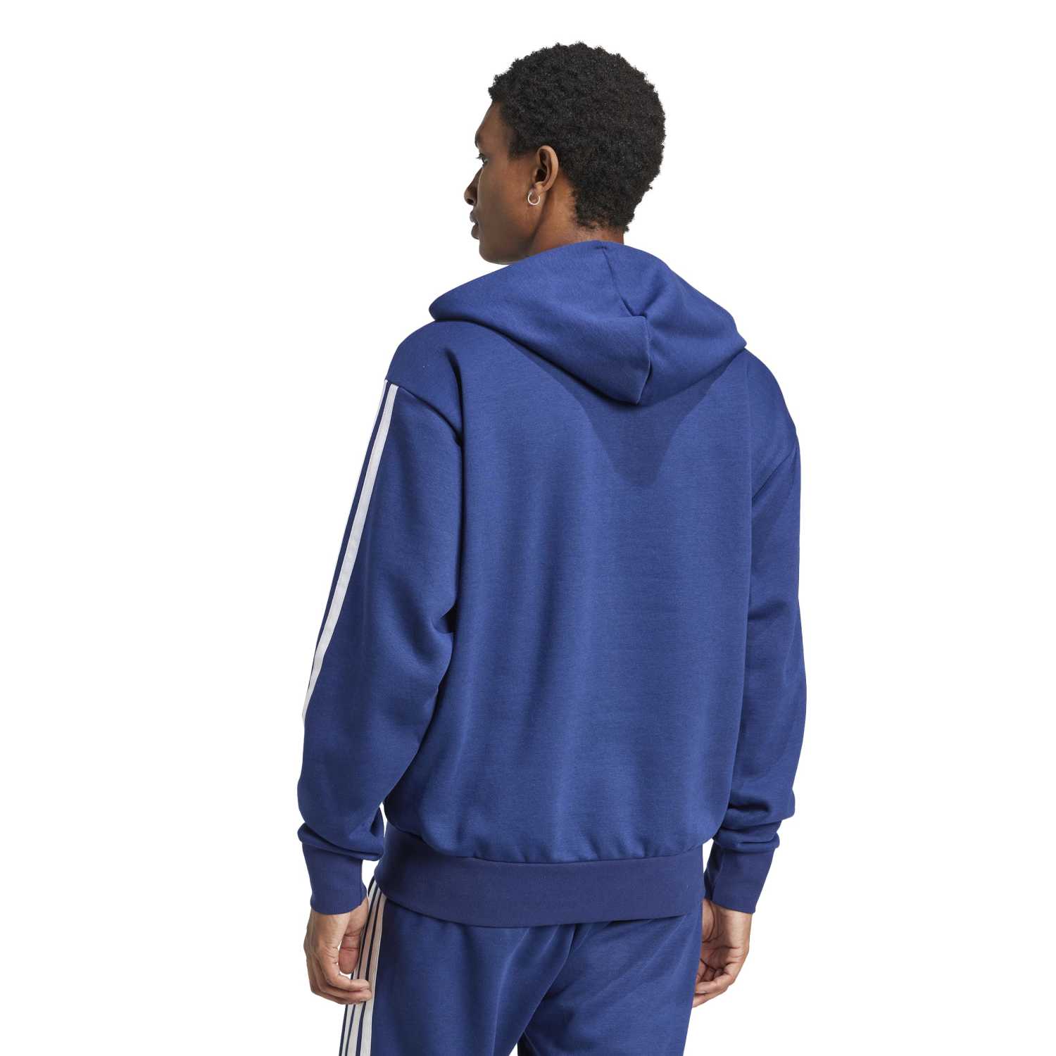 Essentials 3 Stripes Fleece FZ Hoody -Mens - Image 6