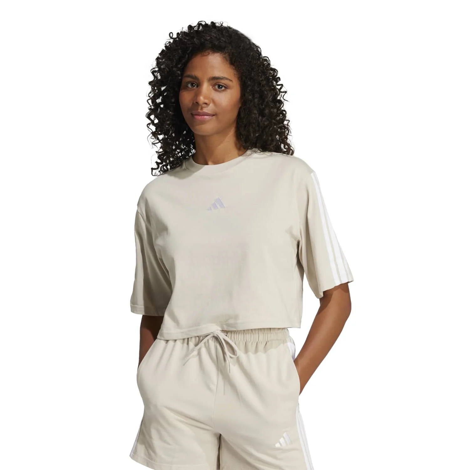 Essentials 3-Stripes Loose T-Shirt - Womens - Image 2