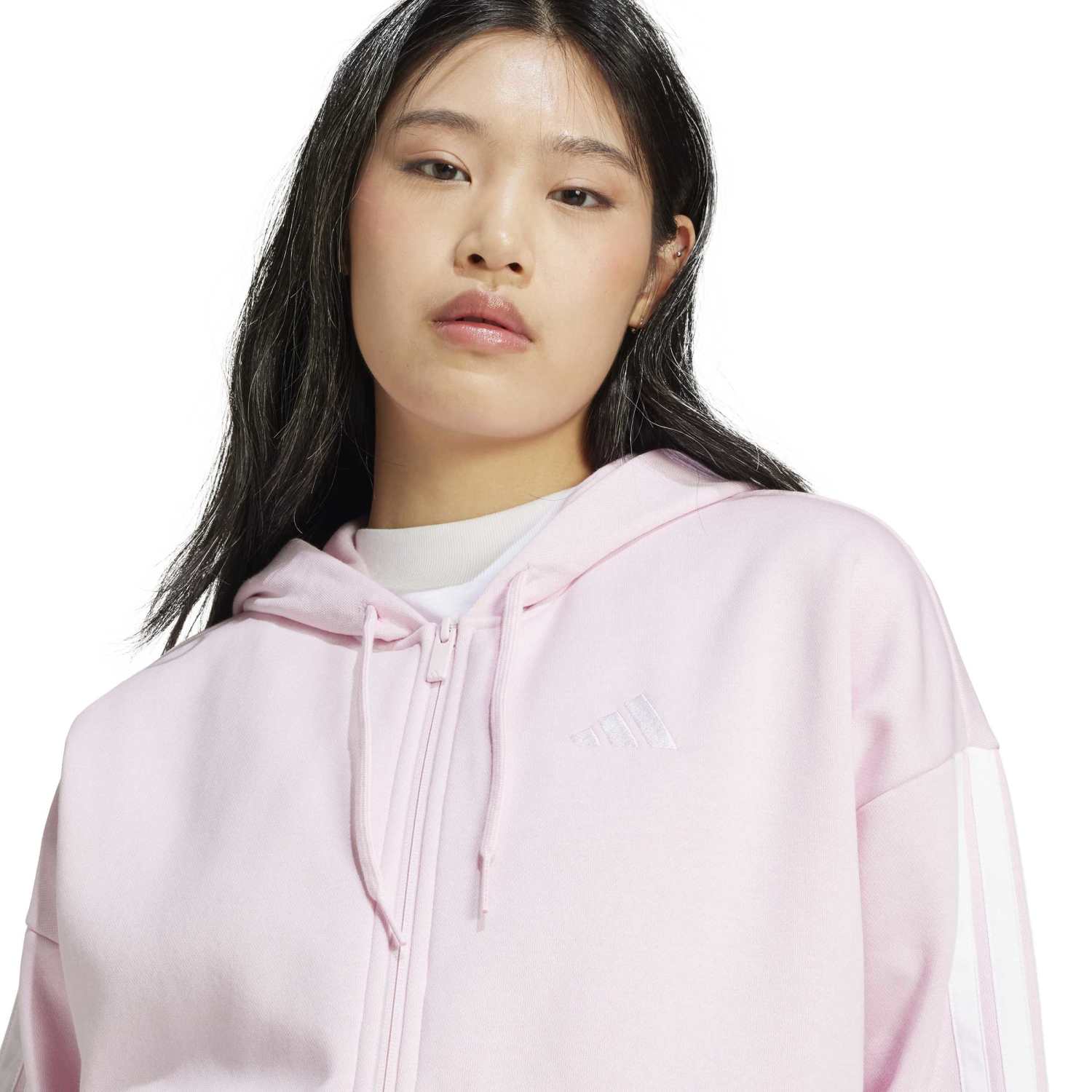 Essentials 3-Stripe FZ Hoody - Womens - Image 4