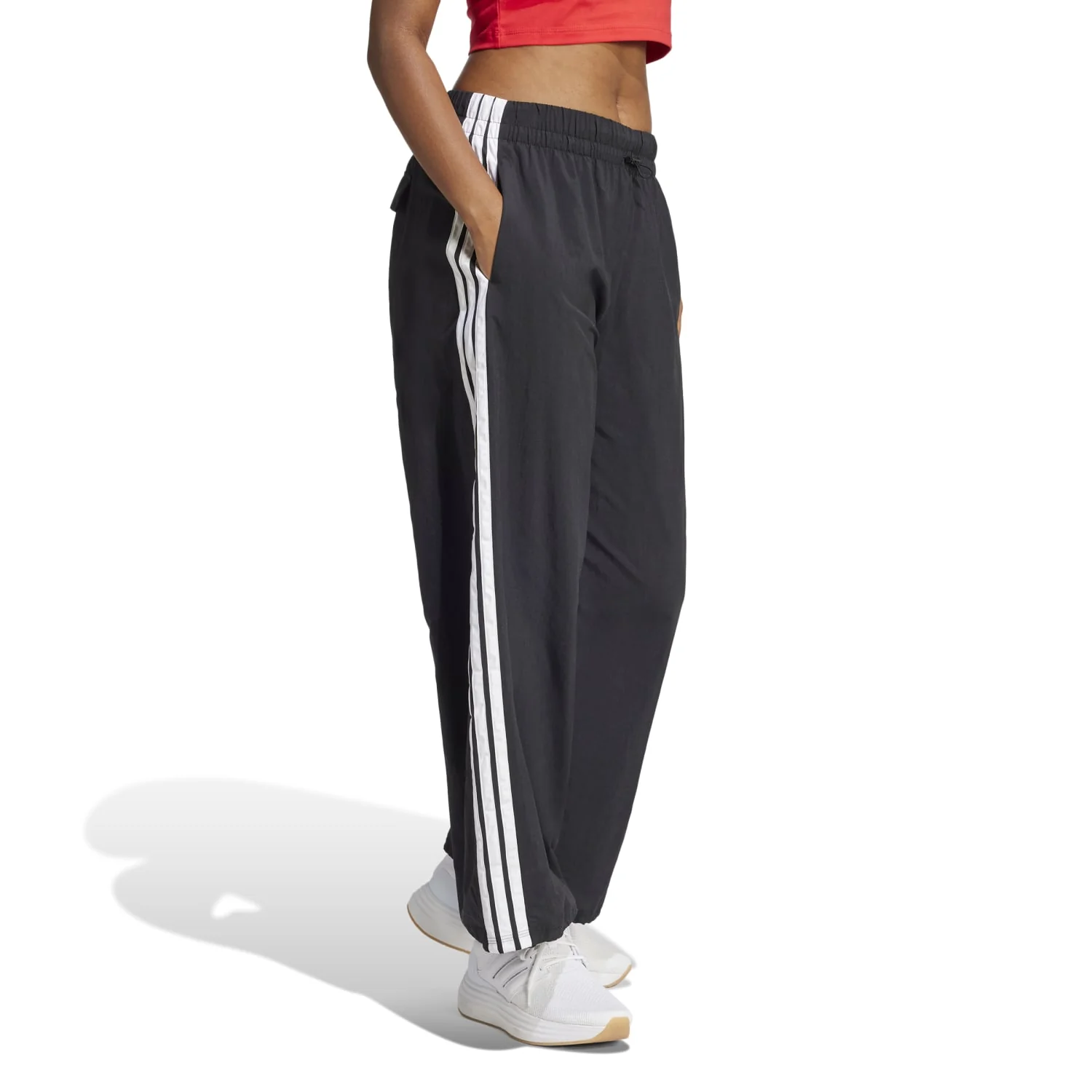 Essentials 3-Stripe Parachute Pant - Womens - Image 4