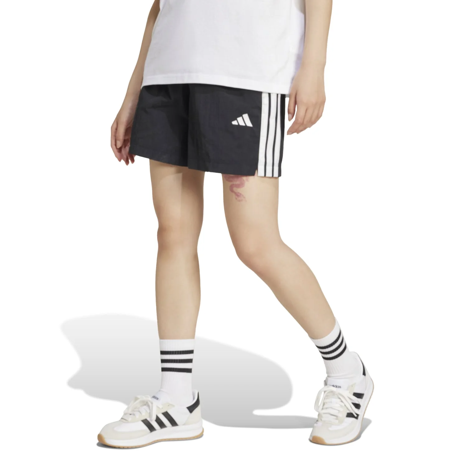 Essentials 3-Stripe Woven Short - Womens - Image 2