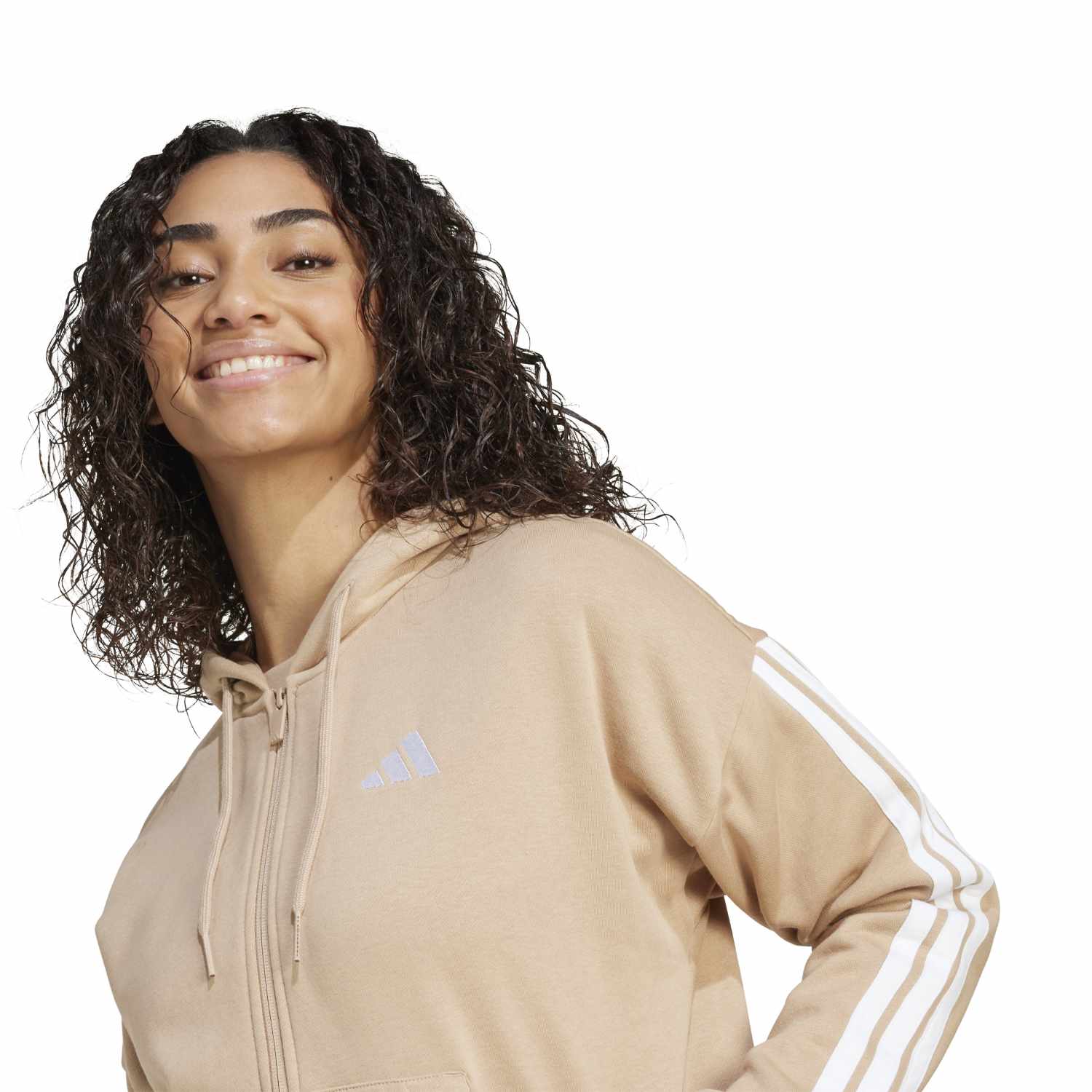 Essentials 3-Stripe FZ Hoody - Womens - Image 4