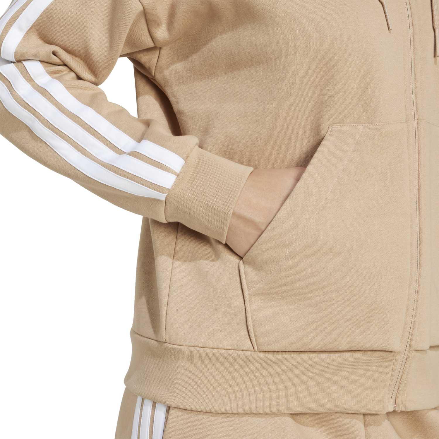 Essentials 3-Stripe FZ Hoody - Womens - Image 5
