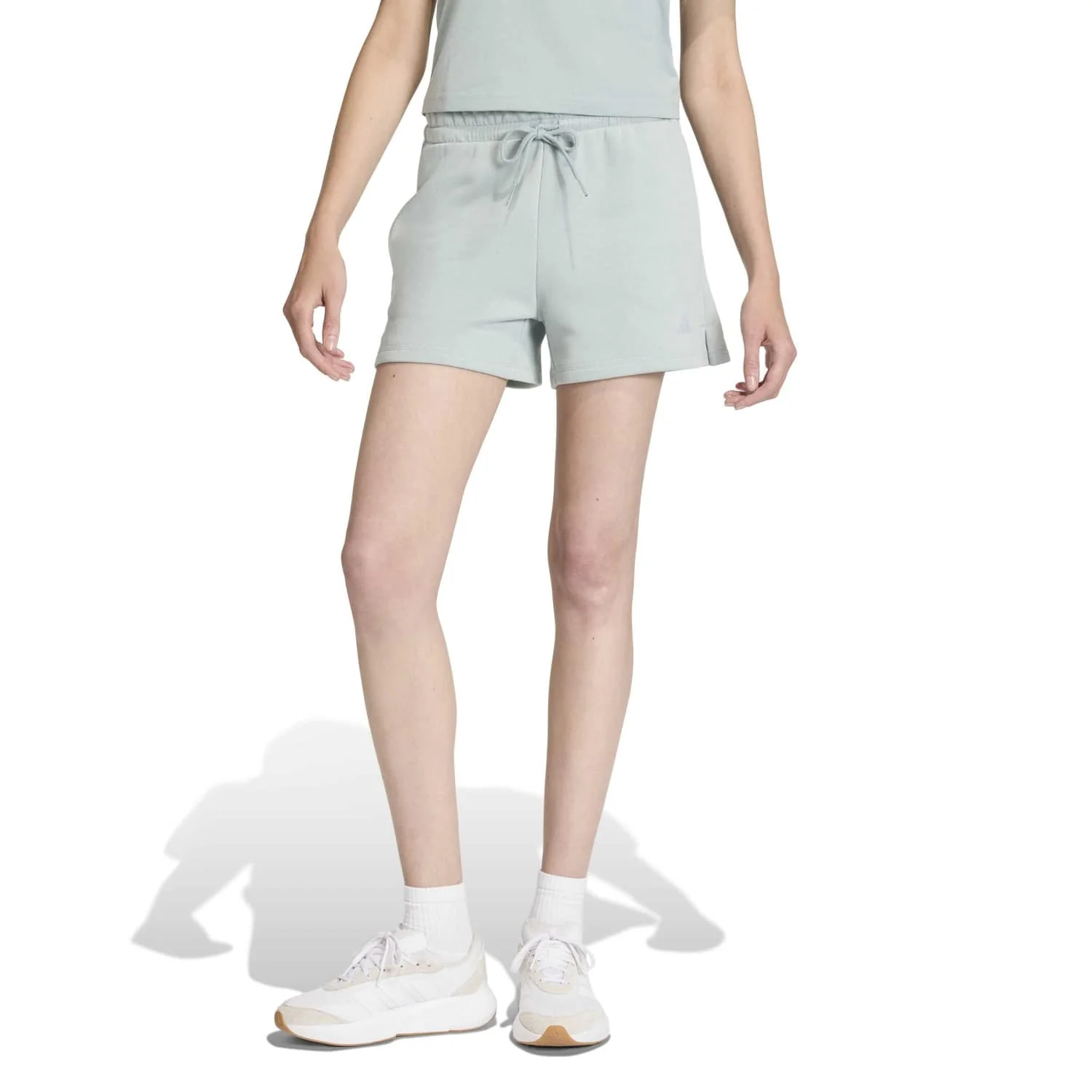 Essentials 3 Stripes Cotton Shorts - Womens - Image 2